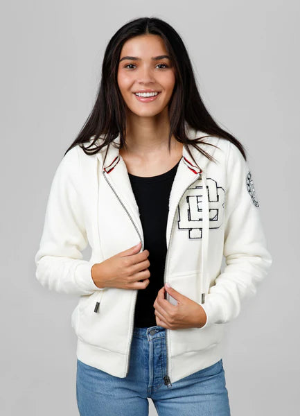 Zip-up hoodie RUFFINA PB - White