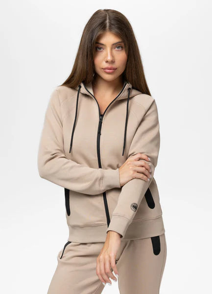 Zip-up hoodie EXPLORY - Cappuccino