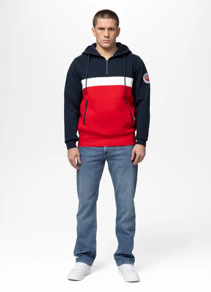Men Hoodie GIBSON - Navy & Red