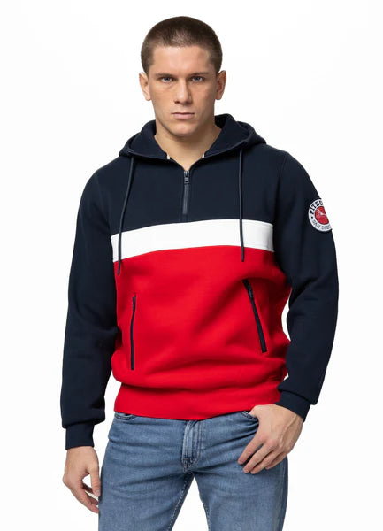Men Hoodie GIBSON - Navy & Red