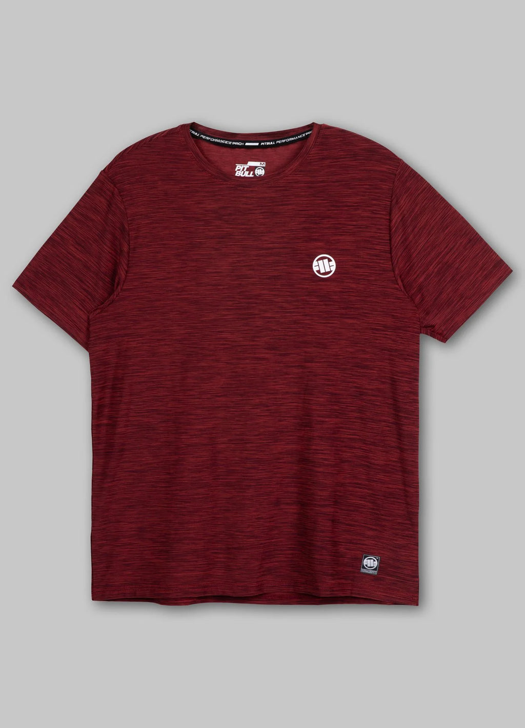 T-Shirt Casual Sport Small Logo - Burgundy