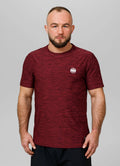 T-Shirt Casual Sport Small Logo - Burgundy