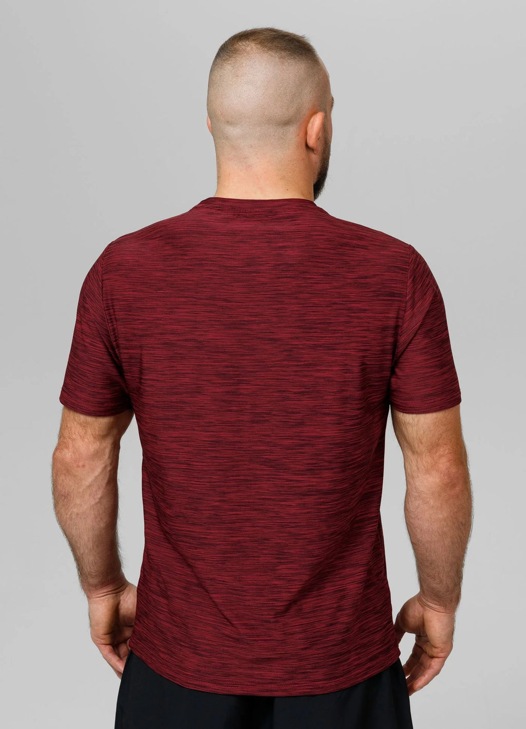 T-Shirt Casual Sport Small Logo - Burgundy