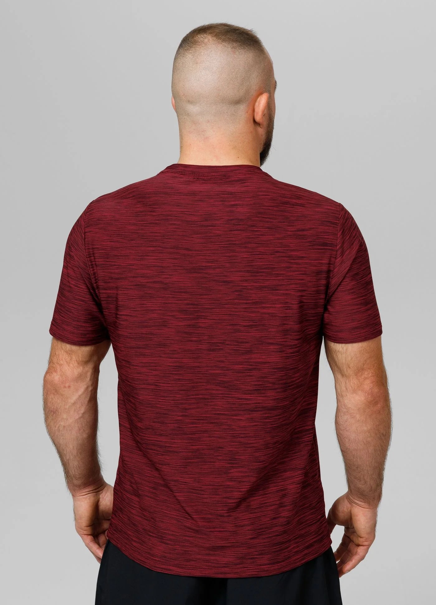 T-Shirt Casual Sport Small Logo - Burgundy