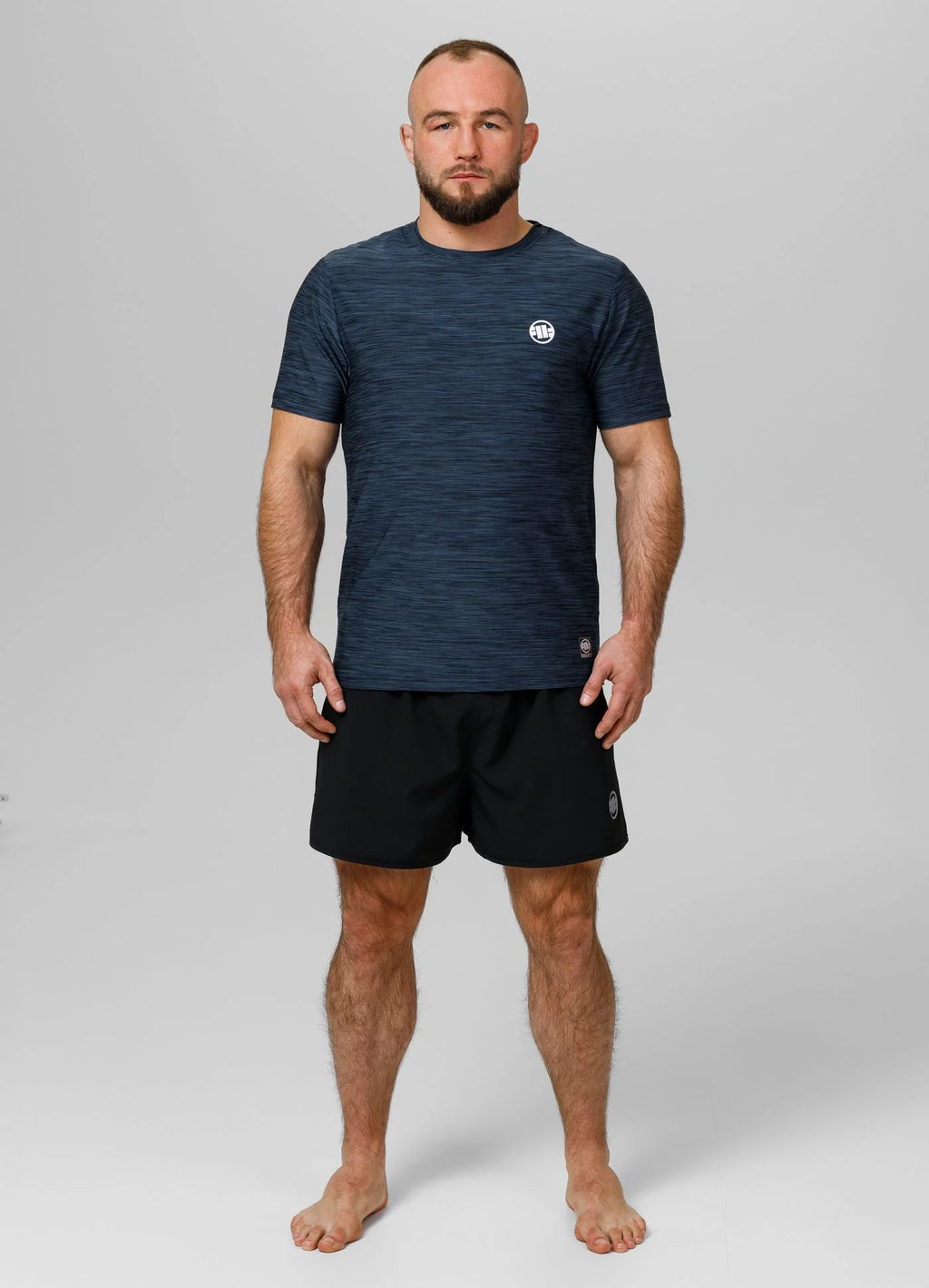 T-Shirt Casual Sport Small Logo - Navy Blue