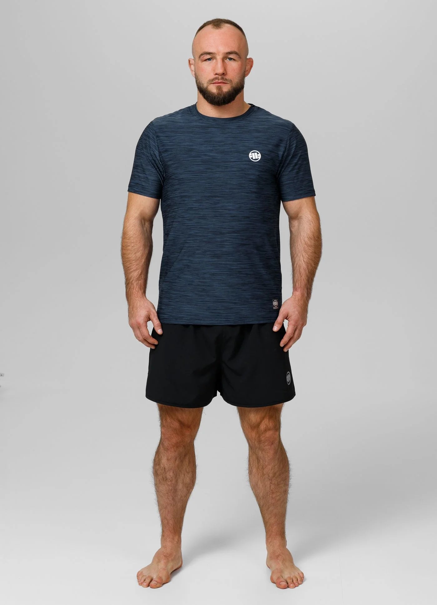 T-Shirt Casual Sport Small Logo - Navy Blue