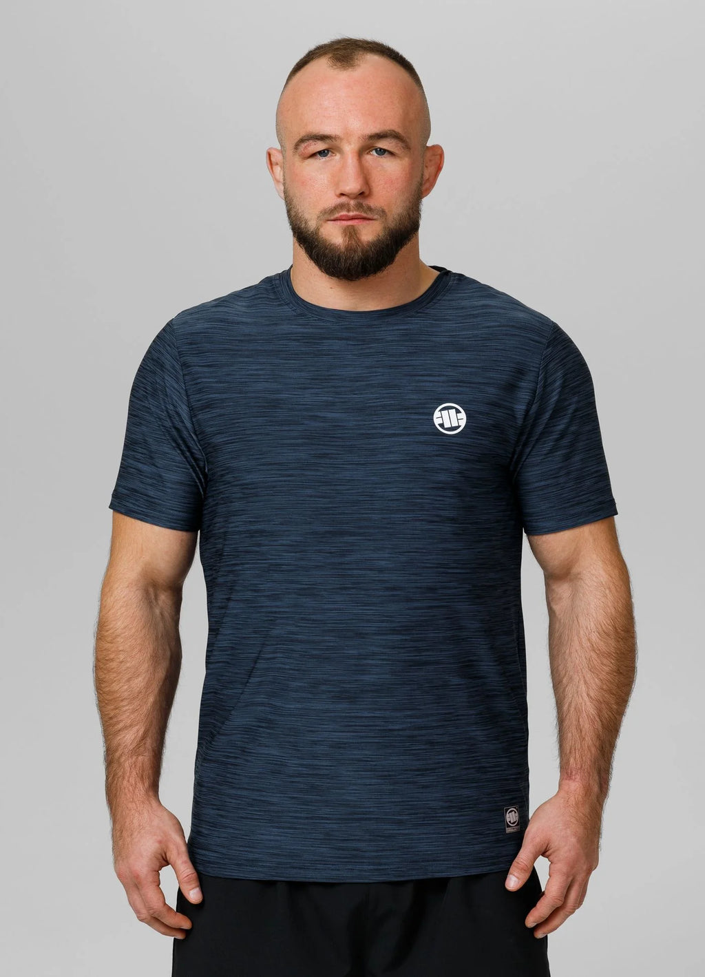 T-Shirt Casual Sport Small Logo - Navy Blue