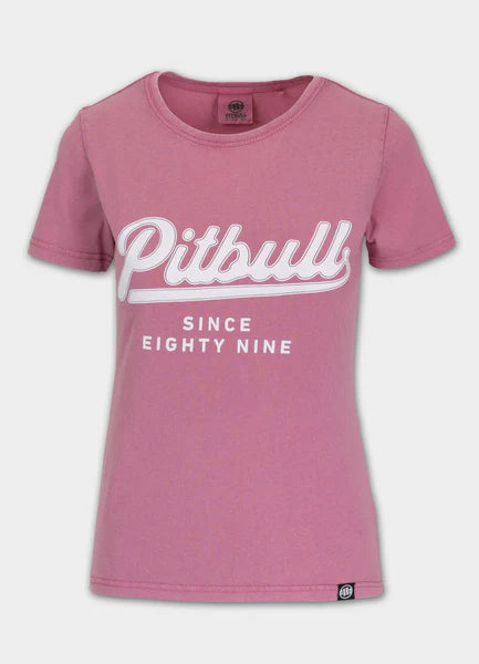 Women's T-Shirt Denim Washed ANGEL LOGO - Pink