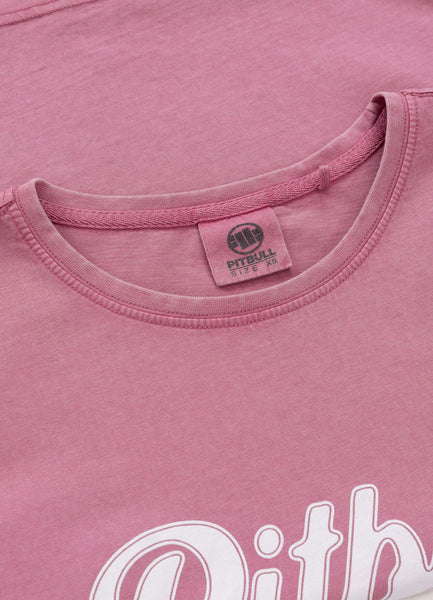 Women's T-Shirt Denim Washed ANGEL LOGO - Pink