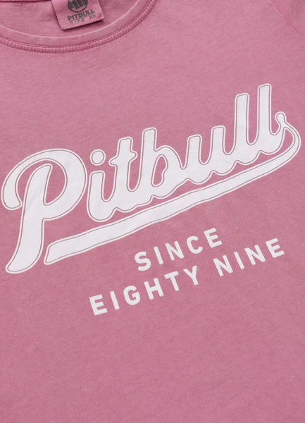 Women's T-Shirt Denim Washed ANGEL LOGO - Pink