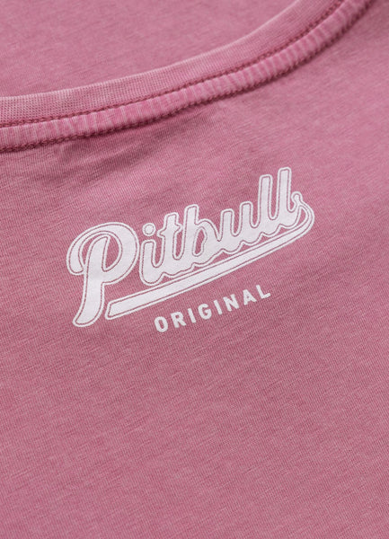 Women's T-Shirt Denim Washed ANGEL LOGO - Pink