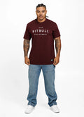 Men's T-Shirt Garment Washed USA CAL - Dark Burgundy