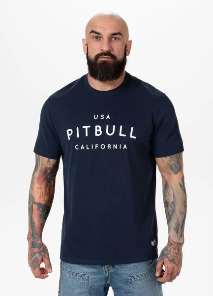 Men's T-Shirt Garment Washed USA CAL - Dark Navy