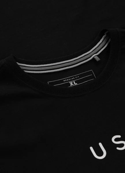 Men's T-Shirt Garment Washed USA CAL - Black