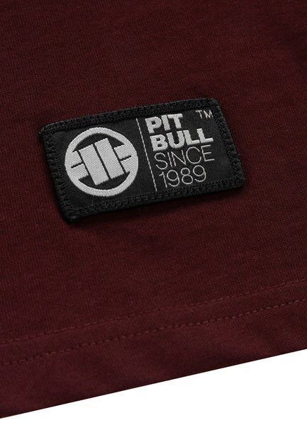 Men's T-Shirt Garment Washed USA CAL - Dark Burgundy