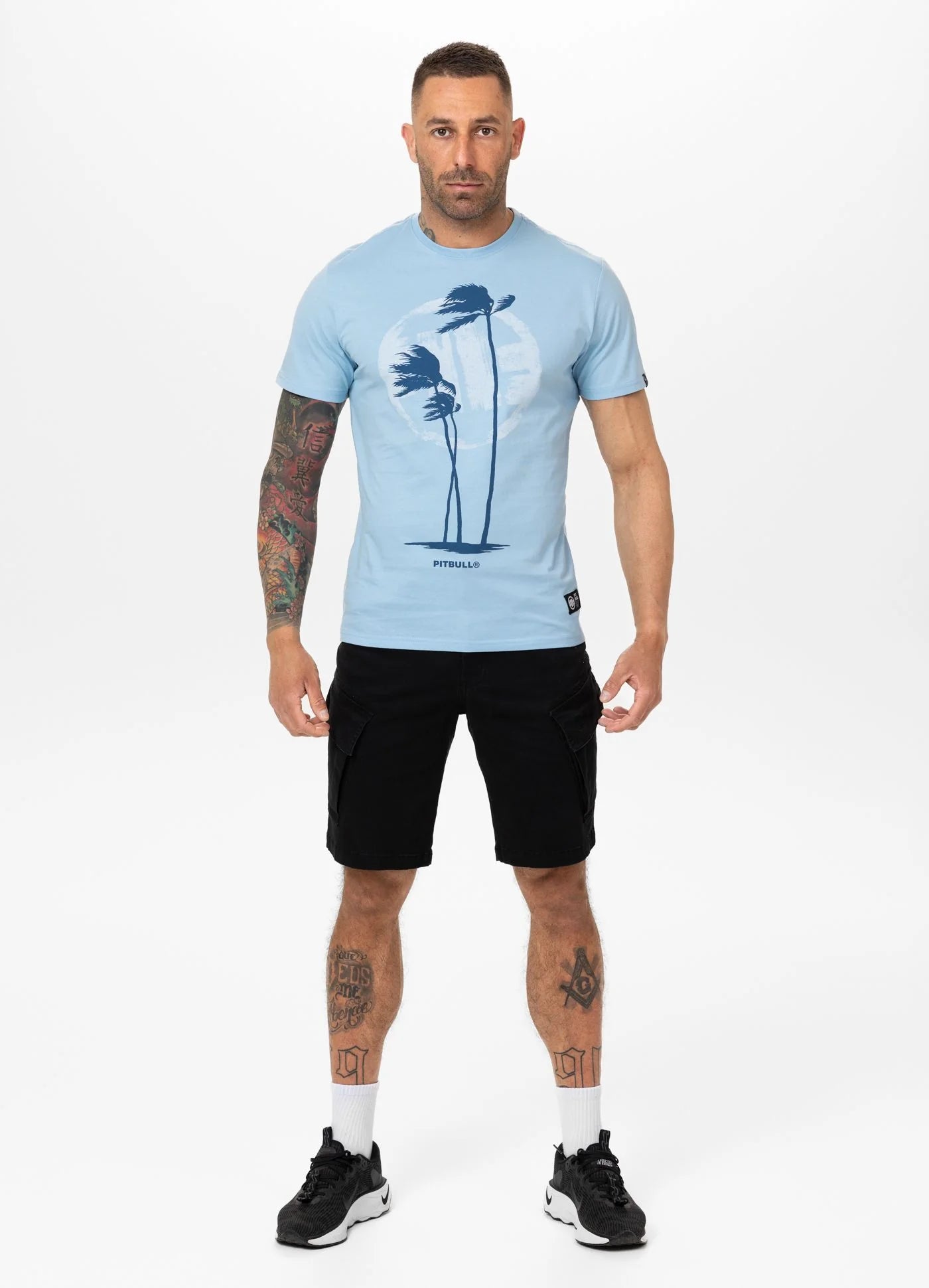 T-Shirt PALMS - Light Blue