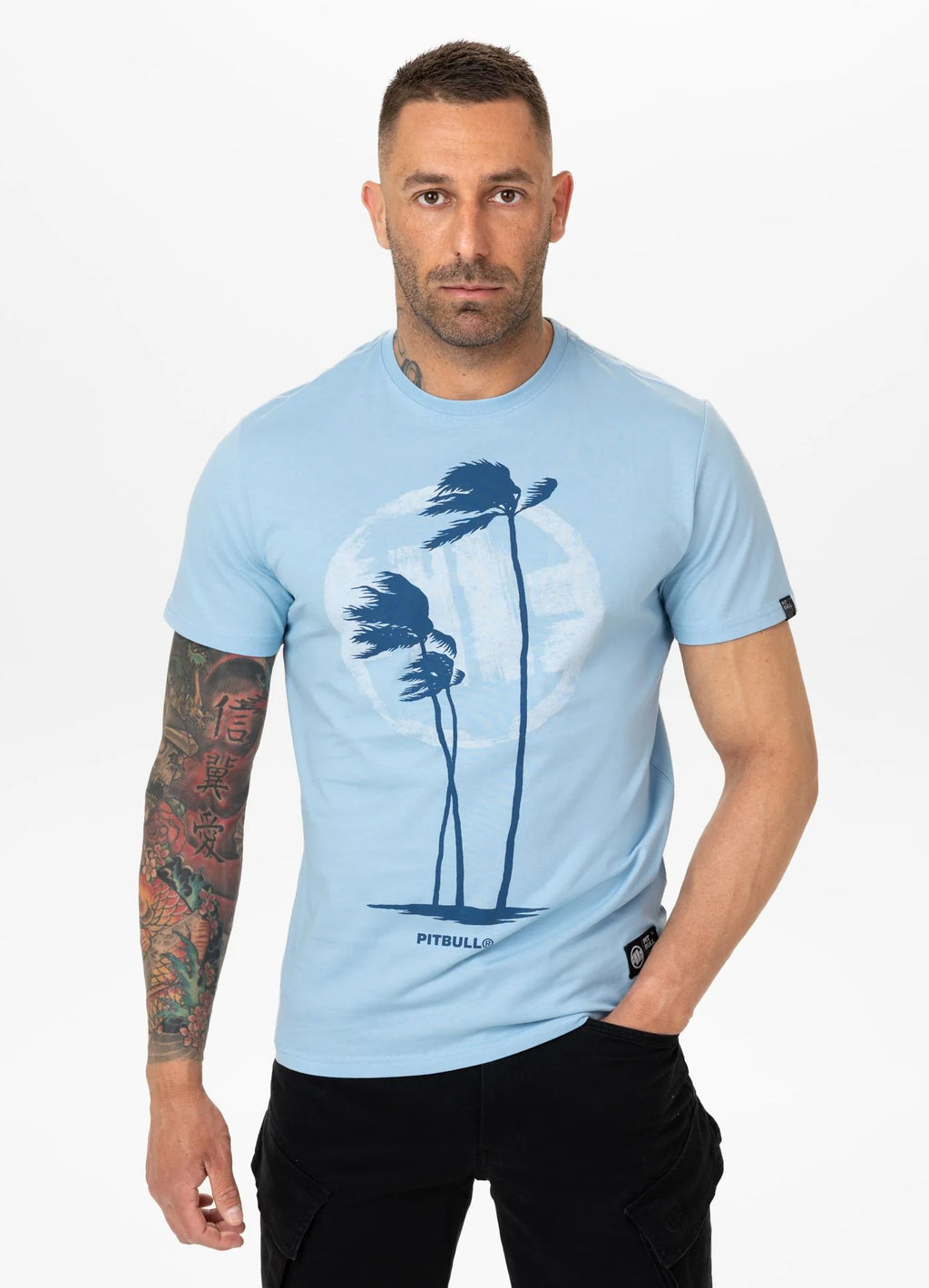 T-Shirt PALMS - Light Blue