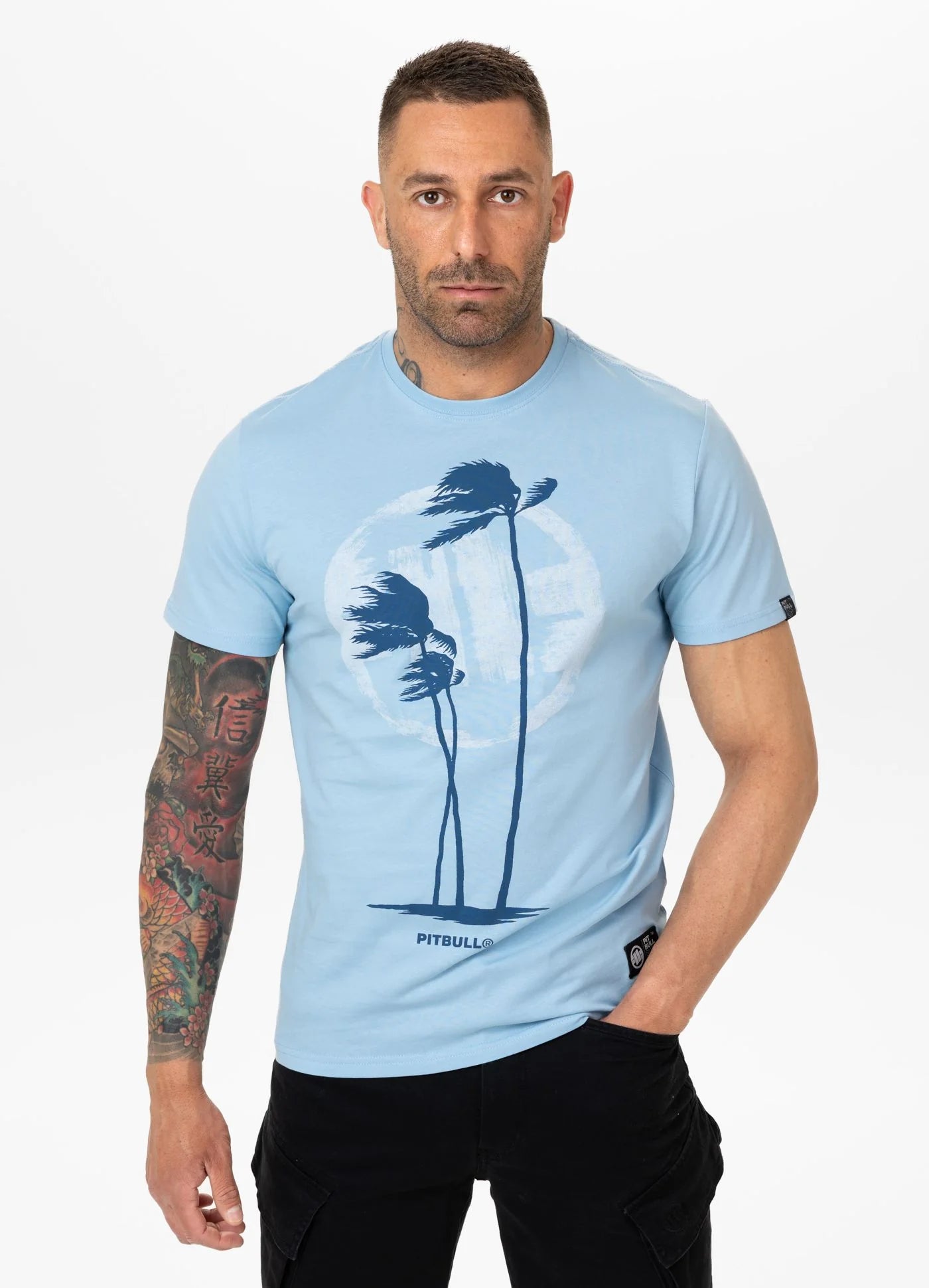 T-Shirt PALMS - Light Blue