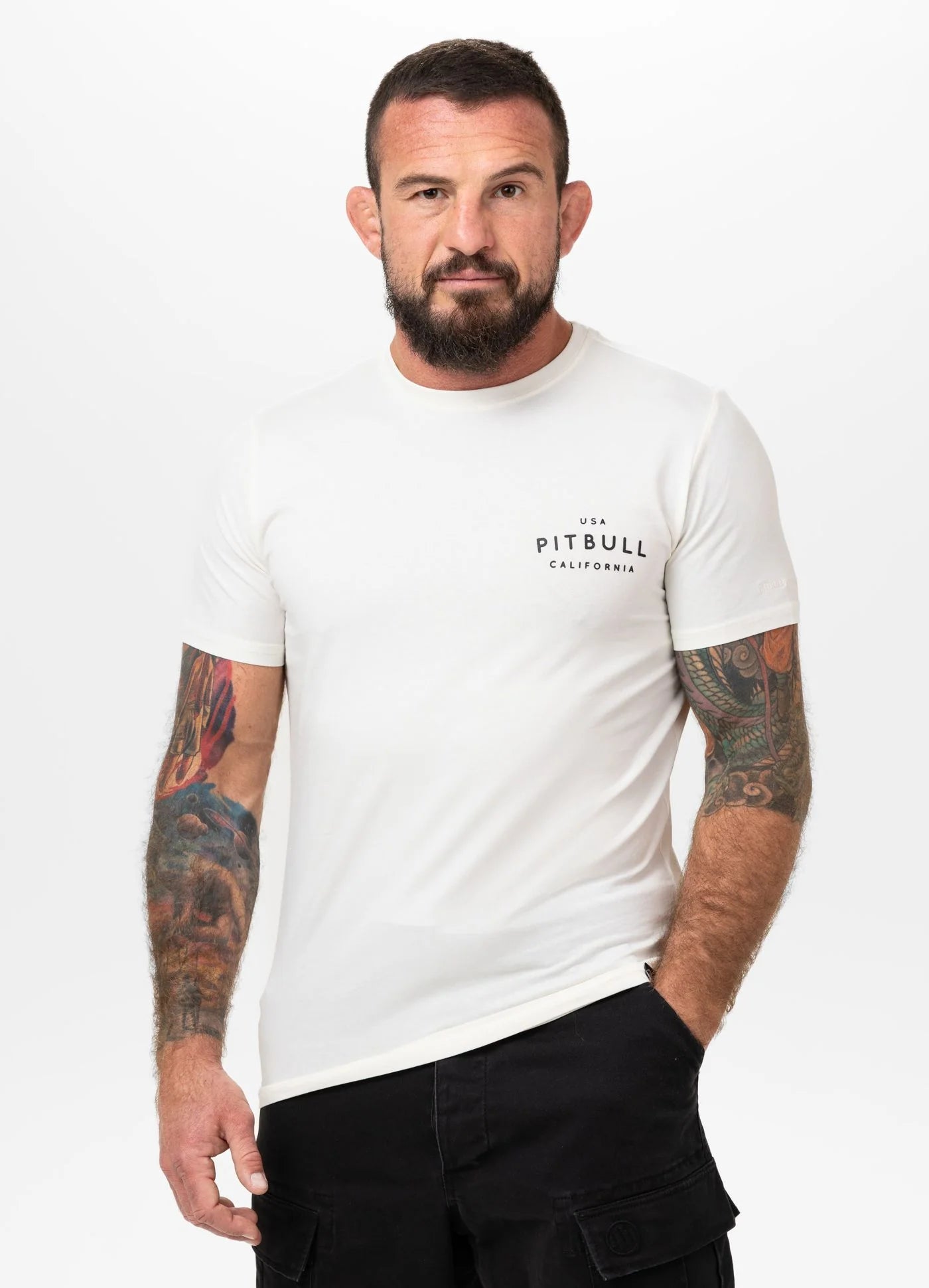 T-Shirt Slim Fit USA CAL - Off White