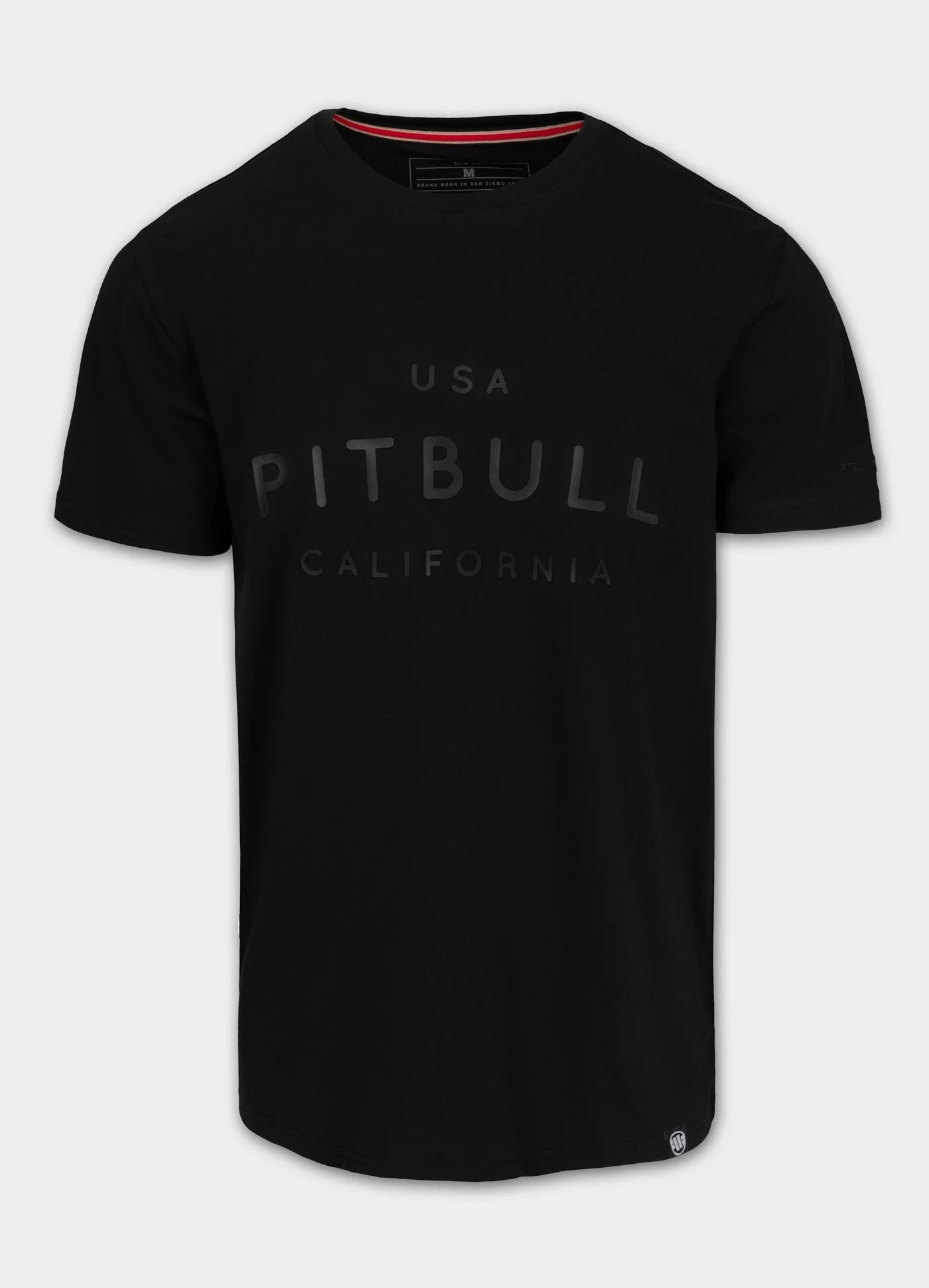 T-Shirt Slim Fit USA CAL - All Black