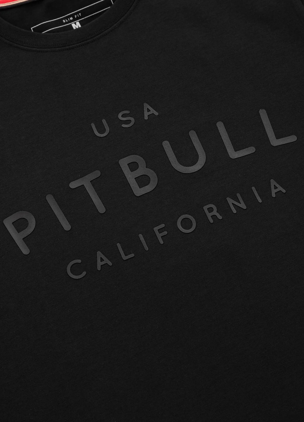 T-Shirt Slim Fit USA CAL - All Black