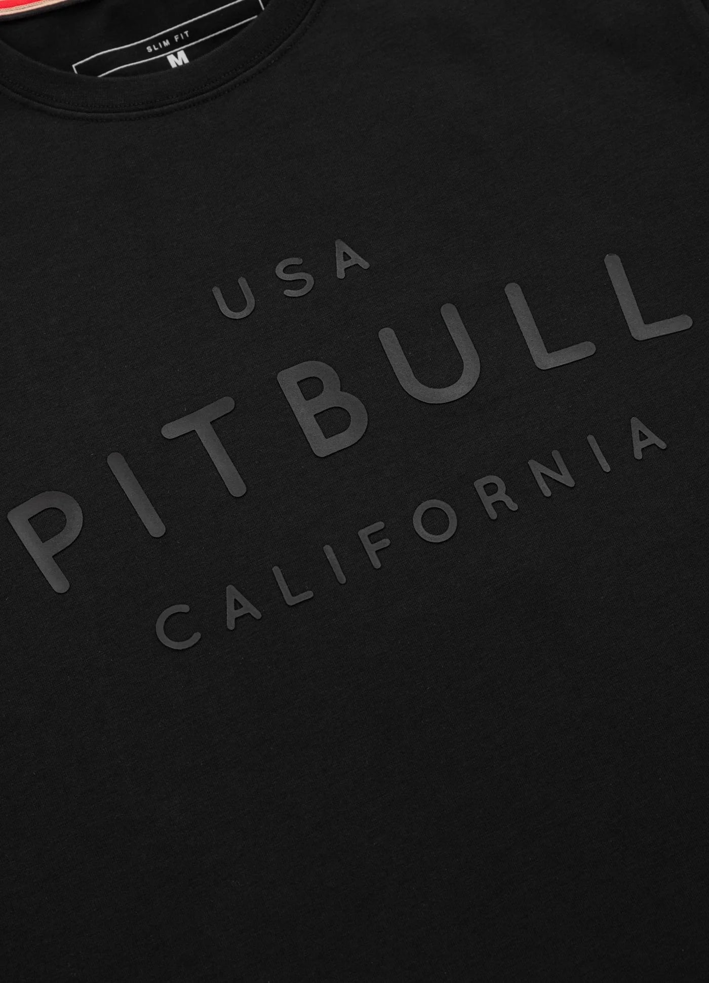 T-Shirt Slim Fit USA CAL - All Black
