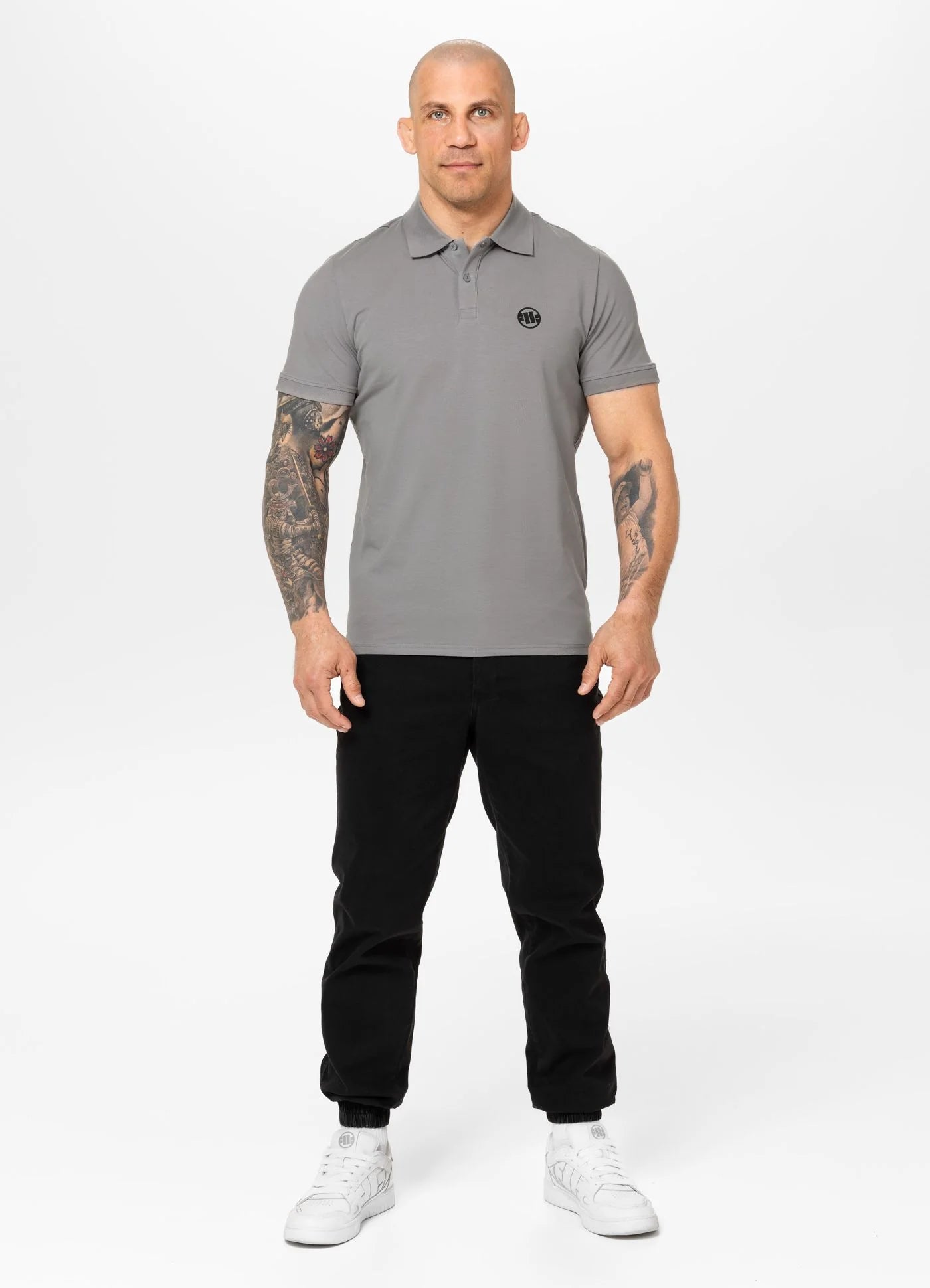 Polo shirt Jersey Slim Fit SMALL LOGO - Grey
