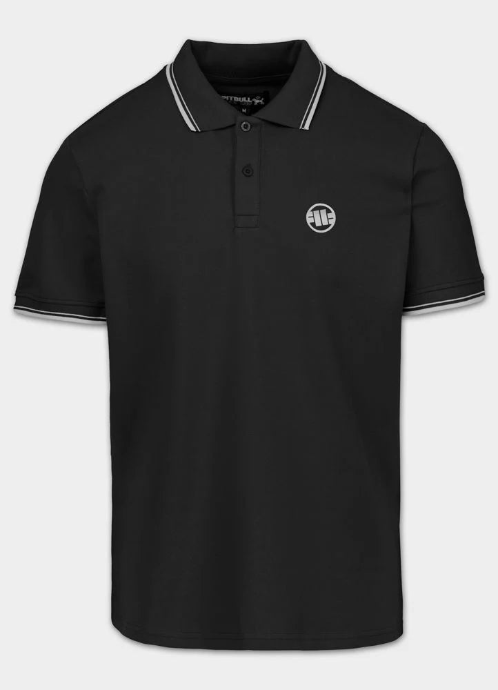 Polo shirt Pique STRIPES REGULAR - Black