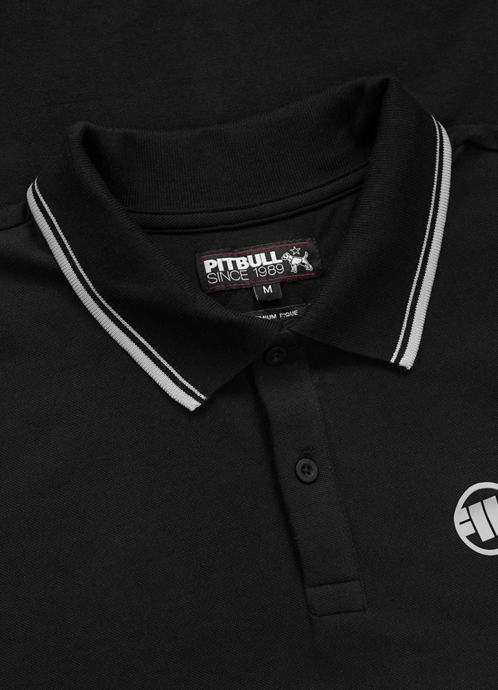 Polo shirt Pique STRIPES REGULAR - Black
