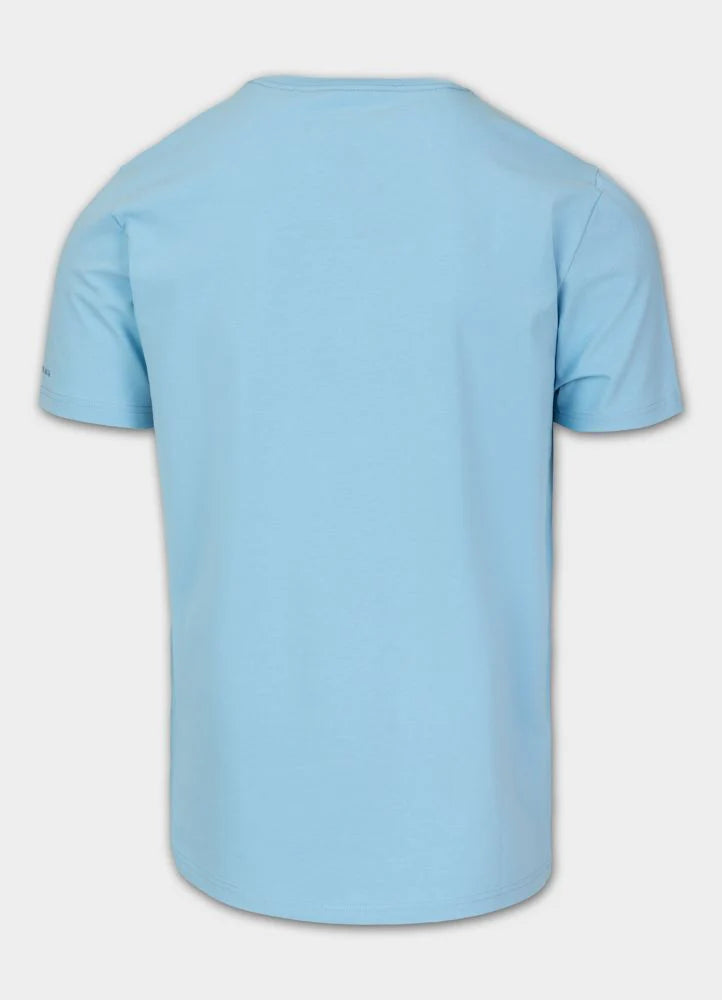 T-Shirt Slim Fit USA CAL - Light Blue