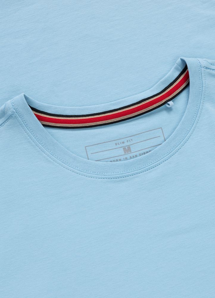 T-Shirt Slim Fit USA CAL - Light Blue