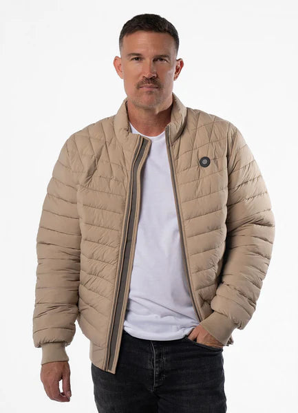 Men Quilted winter jacket NAYLOR - Pale Sand