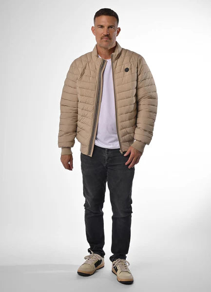 Men Quilted winter jacket NAYLOR - Pale Sand