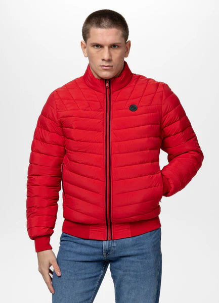 Men Quilted winter jacket NAYLOR - Red