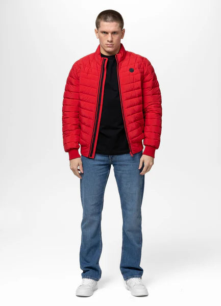 Men Quilted winter jacket NAYLOR - Red