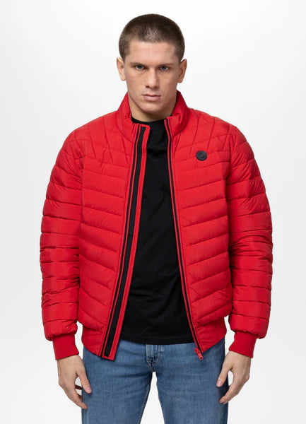 Men Quilted winter jacket NAYLOR - Red
