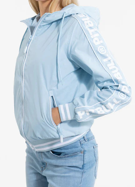 Women's hooded jacket WHITEWOOD - Light blue