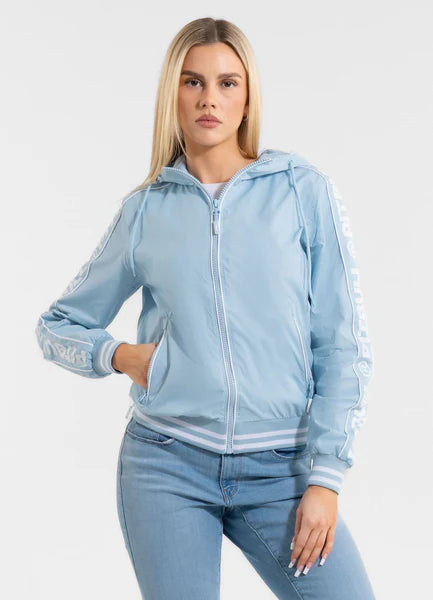 Women's hooded jacket WHITEWOOD - Light blue