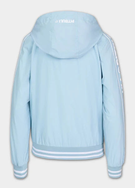 Women's hooded jacket WHITEWOOD - Light blue