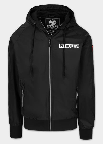 Men Hooded jacket ATHLETIC LOGO - Black