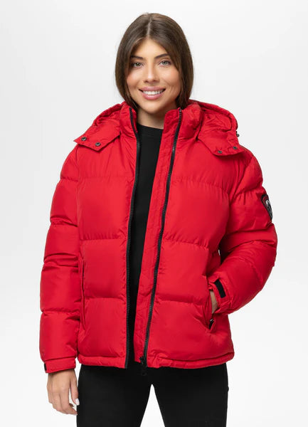 Women's winter hooded jacket Cleo - Red