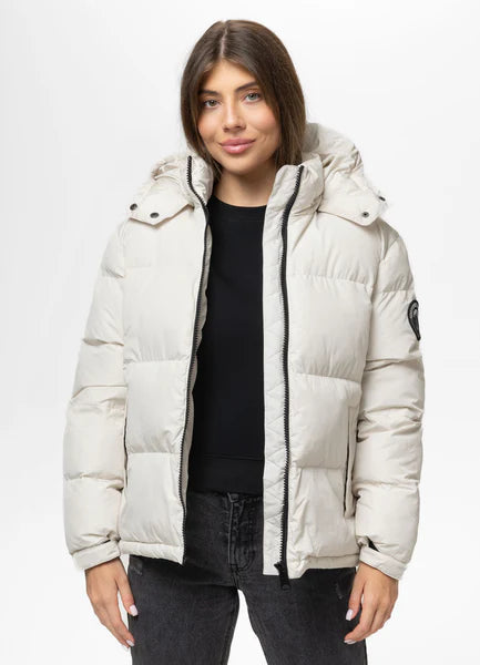 Women's winter hooded jacket Cleo - White
