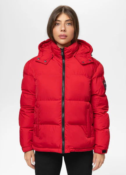 Women's winter hooded jacket Cleo - Red