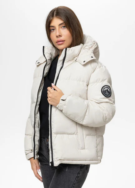 Women's winter hooded jacket Cleo - White