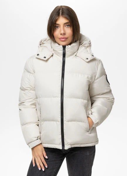 Women's winter hooded jacket Cleo - White