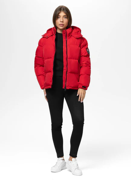 Women's winter hooded jacket Cleo - Red