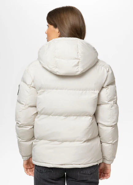 Women's winter hooded jacket Cleo - White
