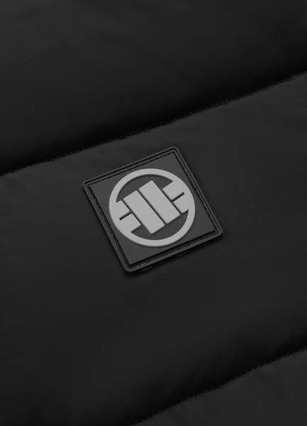 Men Quilted winter jacket with hood AIRWAY V - Black