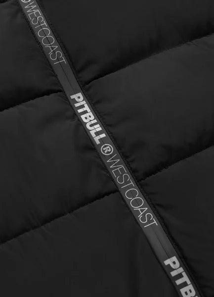 Men Quilted winter jacket with hood AIRWAY V - Black