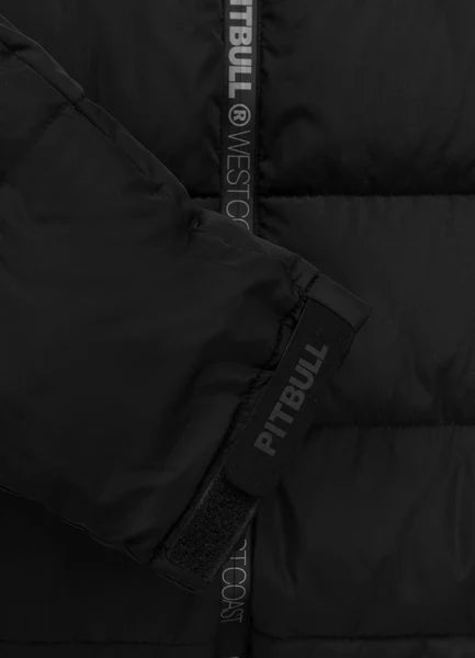 Men Quilted winter jacket with hood AIRWAY V - Black